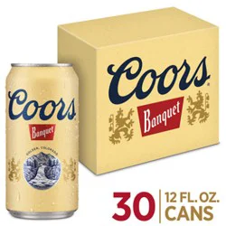 Coors Banquet American Style Lager Beer 5% Abv Cans - 30-12 Fl. Oz.