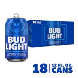 Bud Light American Lager Beer In Cans - 18 - 12 Fl. Oz.