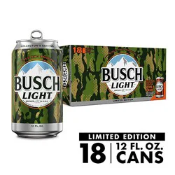 Busch Light American Lager Beer Can - 18 - 12 Fl. Oz.
