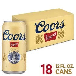 Coors Banquet American Style Lager Beer 5% Abv Cans - 18-12 Fl. Oz.