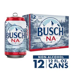 Busch Non Alcoholic Beer Cans - 12-12 Fl. Oz.