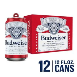 Budweiser American Lager Beer In Cans - 12 - 12 Fl. Oz.