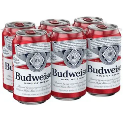 Budweiser American Lager Beer In Cans - 6 - 12 Fl. Oz.
