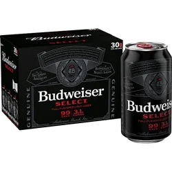 Budweiser Select 4.3% Abv Light Beer In Cans - 30-12 Fl. Oz.