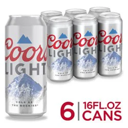 Coors Light American Style Light Lager Beer 4.2% Abv Cans - 6-16 Fl. Oz.