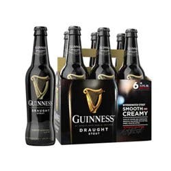 Guinness Draught Stout Beer 4.2% Abv Bottles - 6-11.2 Oz