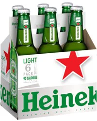 Heineken Light Lager Beer Bottles - 6-12 Fl. Oz.
