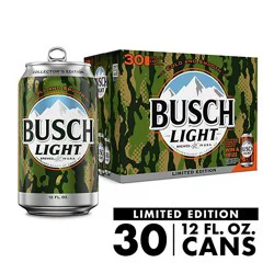 Busch Light American Lager Beer In Cans - 30 - 12 Fl. Oz.