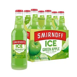 Smirnoff Ice Green Apple Spiked Seltze 4.5% Abv In Bottles - 6-11.2 Oz