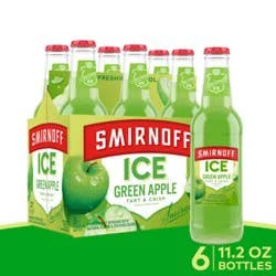 Smirnoff Ice Green Apple Spiked Seltze 4.5% Abv In Bottles - 6-11.2 Oz