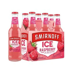 Smirnoff Ice Raspberry Malt Beverage 4.5% Abv In Bottles - 6-11.2 Oz
