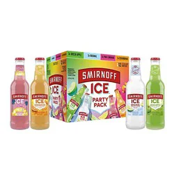 Smirnoff Ice Party Pack Variety Malt Beverage 4.5% Abv Bottles - 12-11.2 Oz