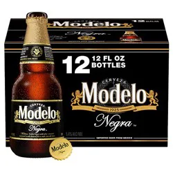 Modelo Negra Amber 5.4% Abv Lager Mexican Beer Bottle - 12-12 Fl. Oz.