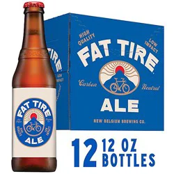 New Belgium Brewing Fat Tire Ale Beer 5.2% Abv Bottles - 12-12 Fl. Oz.