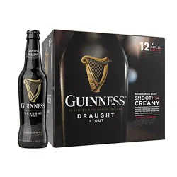 Guinness Draught Stout Beer 4.2% Abv Bottles - 12-11.2 Oz