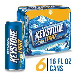 Keystone Light American Style Light Lager Beer 4.1% Abv Cans - 6-16 Fl. Oz.