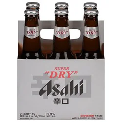 Asahi Super Dry Beer Bottles - 6-12 Fl. Oz.