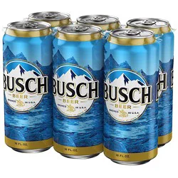 Busch Beer Cans - 6-16 Fl. Oz.