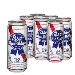Pabst Blue Ribbon Beer In Cans - 6-16 Oz