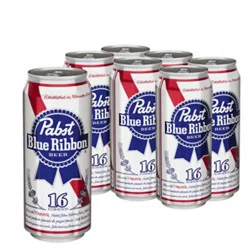 Pabst Blue Ribbon Beer In Cans - 6-16 Oz