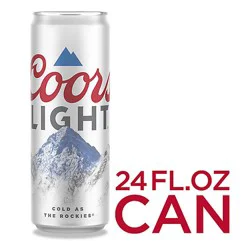Coors Light American Style Light Lager Beer 4.2% Abv Can - 24 Fl. Oz.