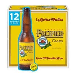 Pacifico Clara 4.4% Abv Lager Mexican Beer Bottle - 12-12 Fl. Oz.