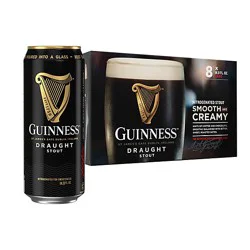 Guinness Draught Stout Beer 4.1% Abv Cans - 8-14.9 Oz