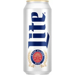 Miller Lite Beer American Style Light Lager 4.2% Abv Can - 24 Fl. Oz.