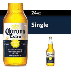 Corona Extra Lager Mexican Beer 4.6% Abv Bottle - 24 Fl. Oz.