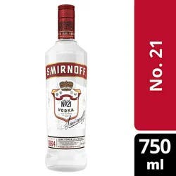 Smirnoff No. 21 Award Winning Vodka Glass Bottle - 750 Ml
