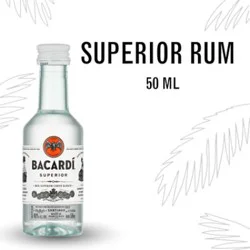 Bacardi Superior Gluten Free White Rum - 50 Ml
