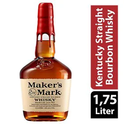 Makers Mark Whisky Bourbon Kentucky Straight 90 Proof - 1.75 Liter