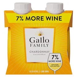 Gallo Family Vineyards Chardonnay White Wine -4-187 Ml