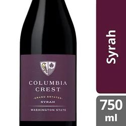 Columbia Crest Grand Estates Syrah Red Wine - 750 Ml
