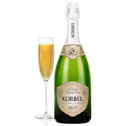Korbel Brut California Champagne Sparkling Wine 24 Proof In Bottle - 750 Ml