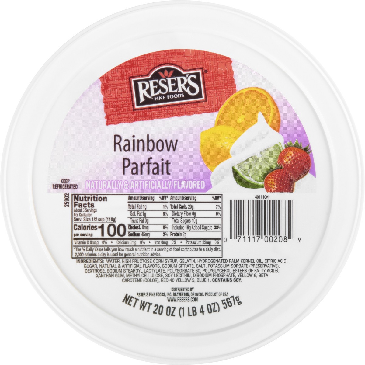 slide 7 of 7, Reser's Fine Foods Rainbow Parfait 20 oz. Tub, 20 oz