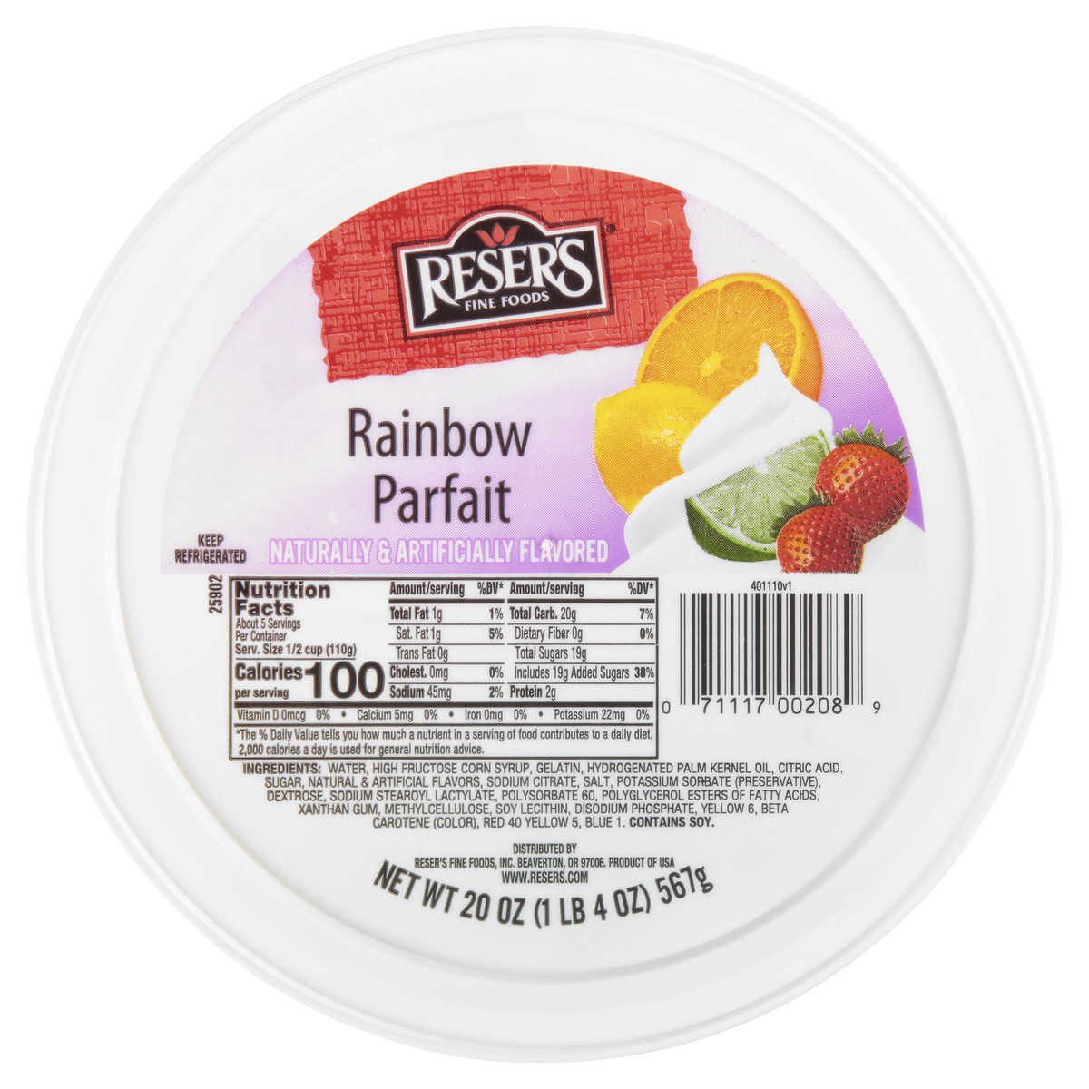 slide 1 of 7, Reser's Fine Foods Rainbow Parfait 20 oz. Tub, 20 oz