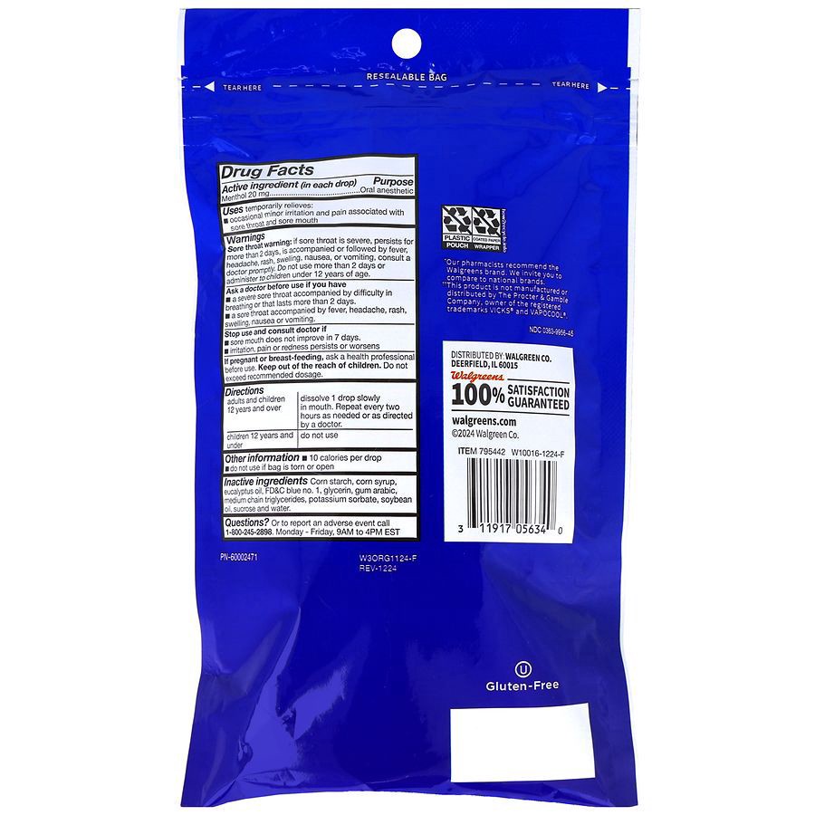 slide 3 of 5, Walgreens Severe Cooling Throat Drops Menthol Ice, 45 ct