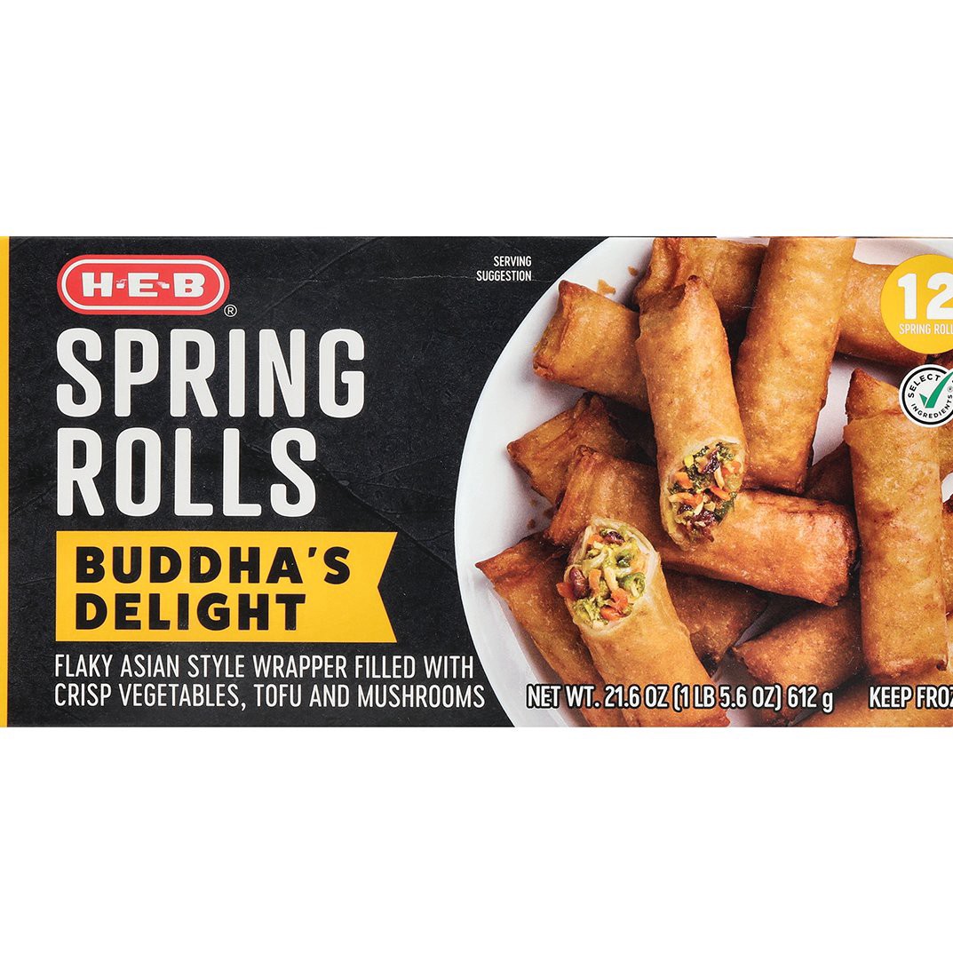 slide 1 of 1, H-E-B Buddha's Delight Spring Rolls, 12 ct