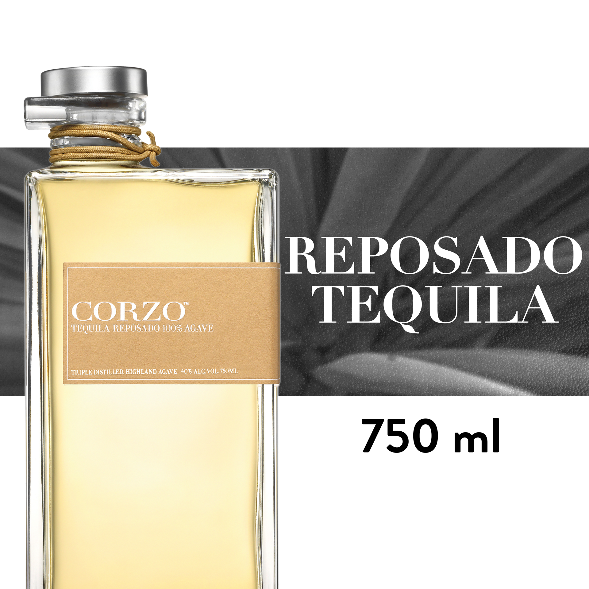 slide 4 of 5, Corzo Reposado Tequila 40% 75Cl/750Ml, 750 ml