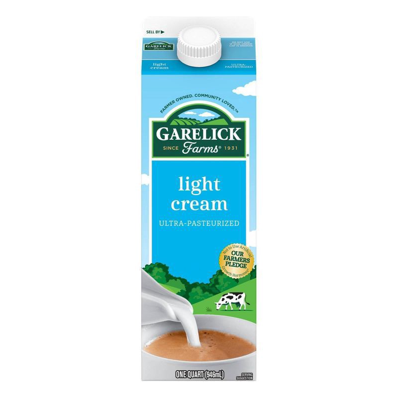 slide 1 of 3, Garelick Farms Dairy Pure Light Cream, 32 fl oz