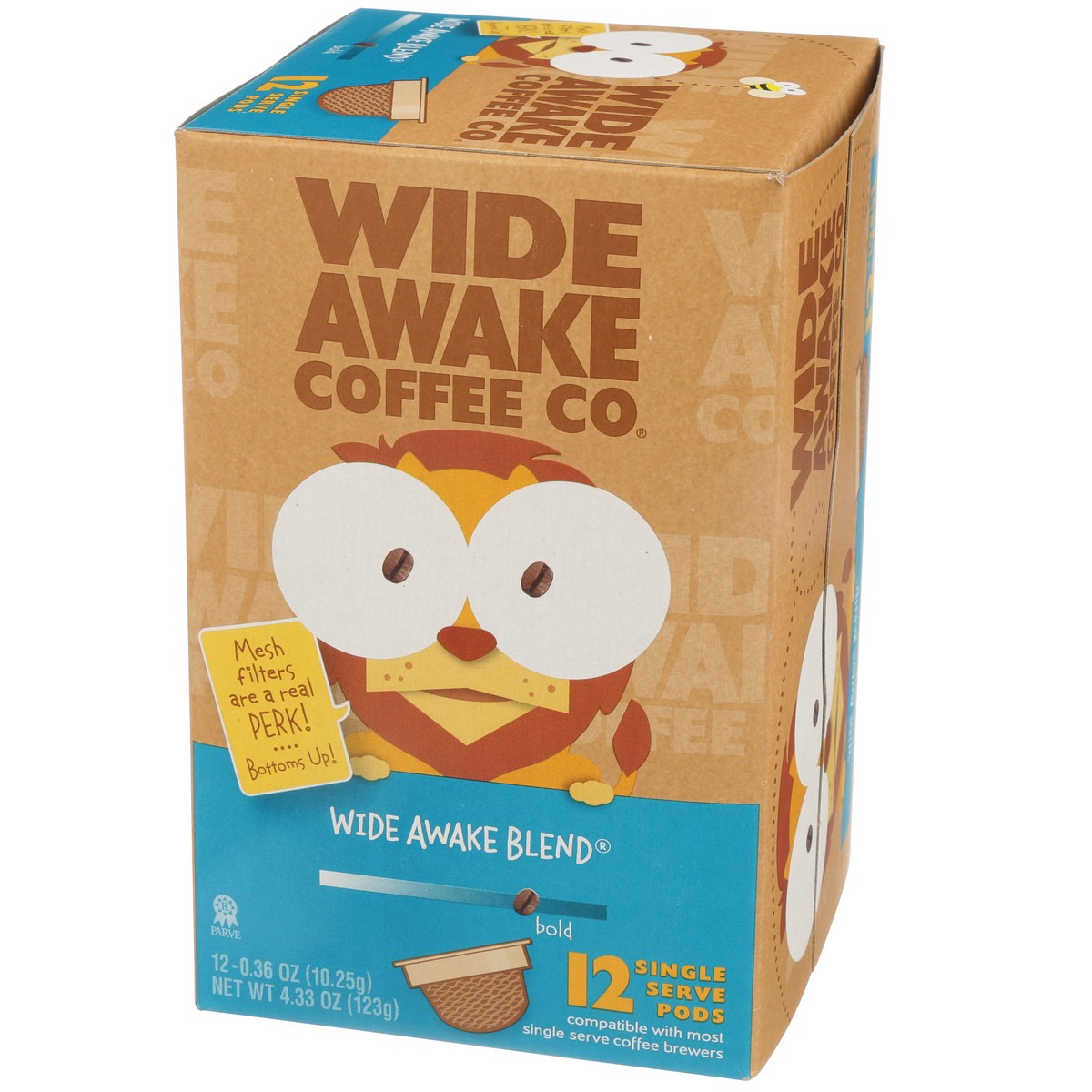 slide 7 of 11, Wide Awake Bold Roast Wide Awake Blend 100% Arabica Coffee Single Serve Pods - 4.33 oz, 4.33 oz