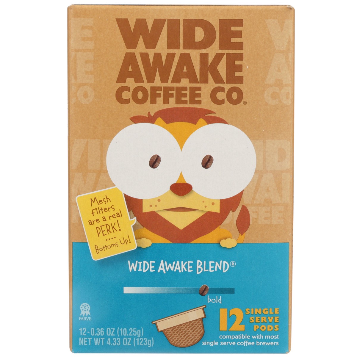 slide 10 of 11, Wide Awake Bold Roast Wide Awake Blend 100% Arabica Coffee Single Serve Pods - 4.33 oz, 4.33 oz