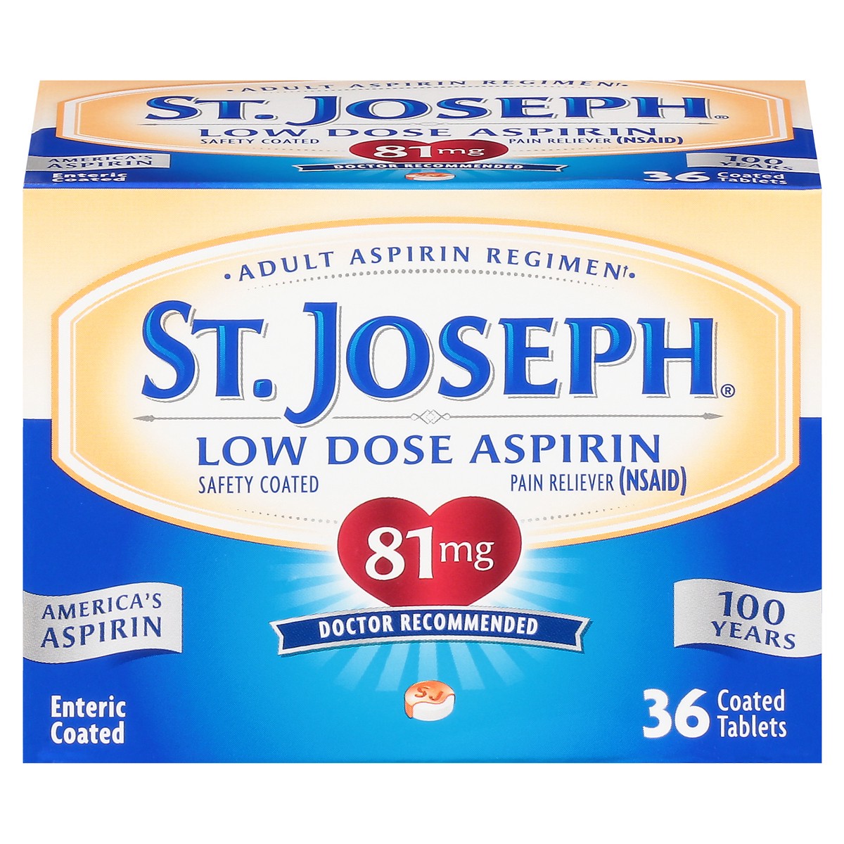 slide 1 of 9, St. Joseph Aspirin, 36 ct