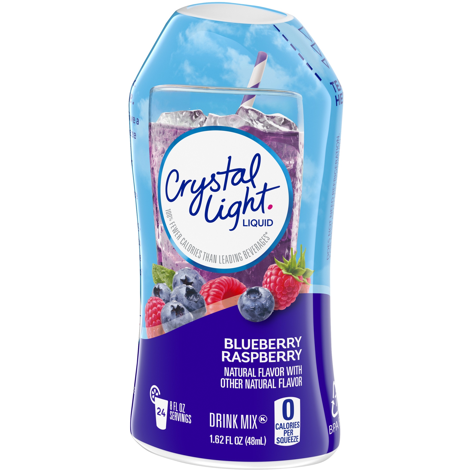 slide 7 of 10, Crystal Light Blueberry Raspberry Liquid Drink Mix, 1.62 fl oz