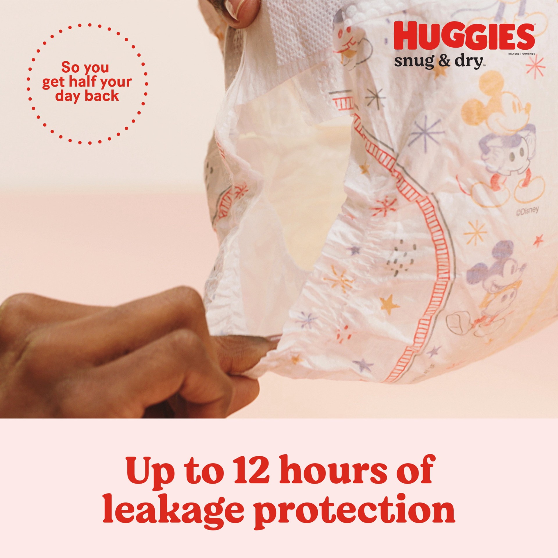 slide 3 of 5, Huggies Snug & Dry Baby Diapers, Size 5 (27+ lbs), 68 Ct, 68 ct