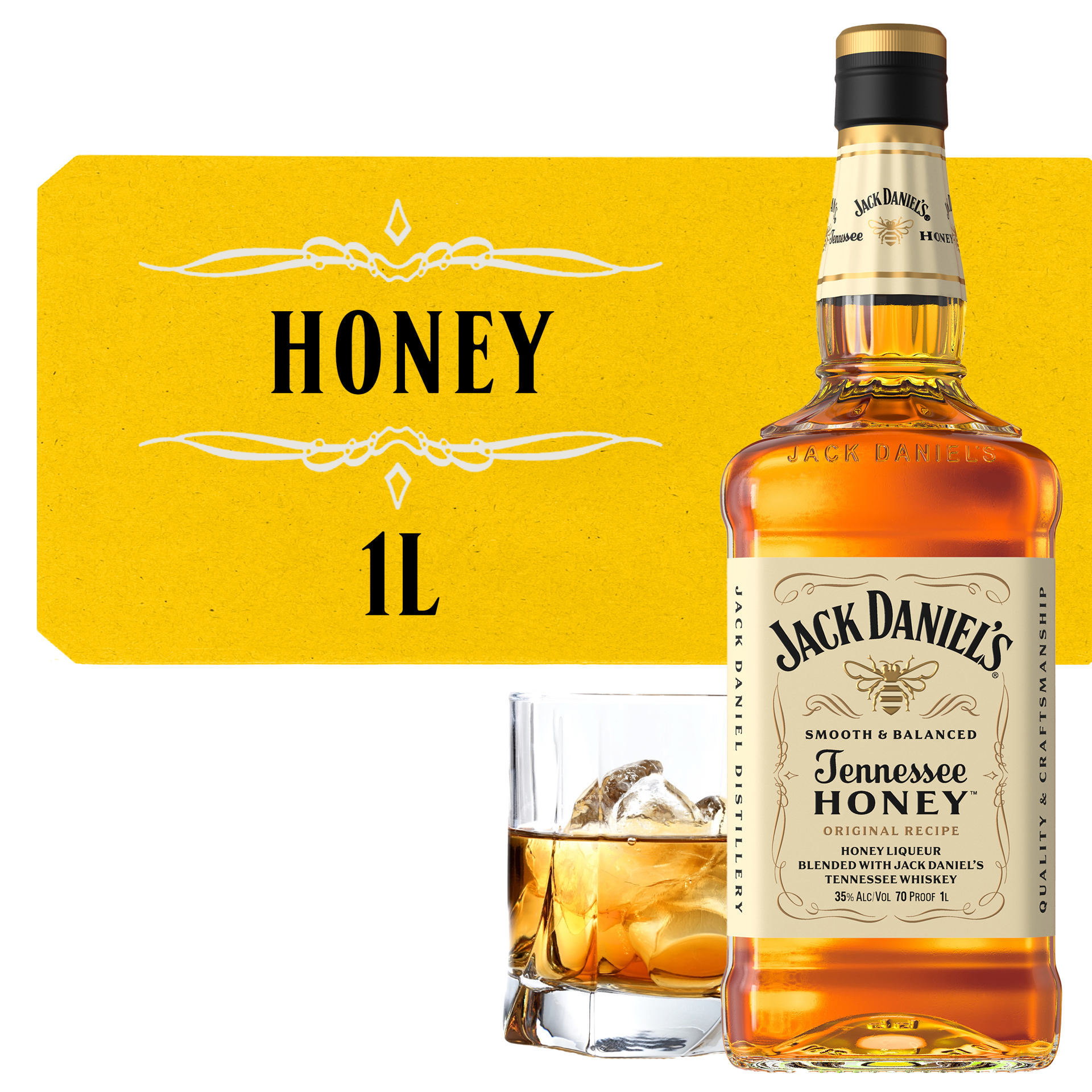 slide 1 of 9, Jack Daniel's Whiskey 1 lt, 1 ct