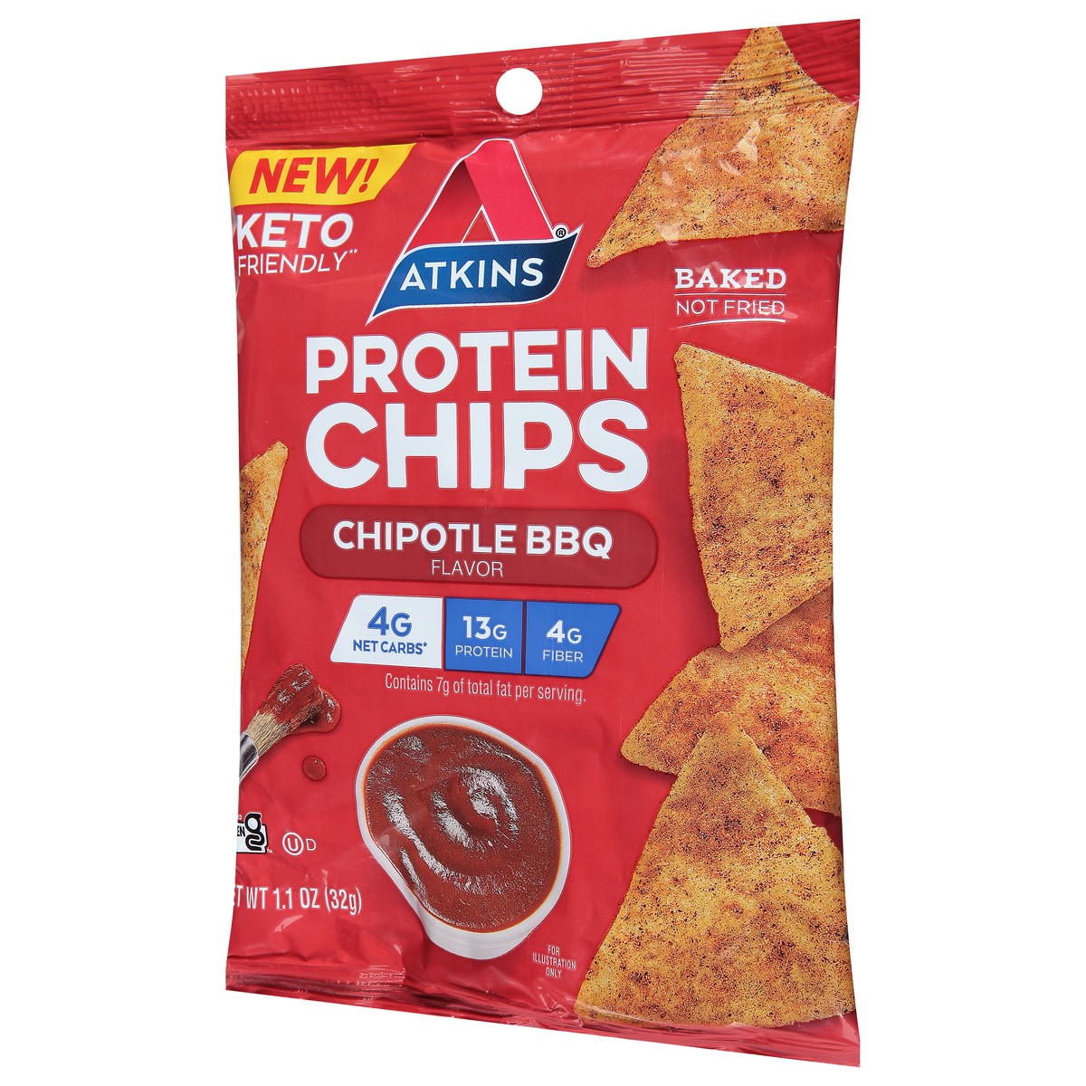 slide 2 of 9, Atkins Protein Chips, 1.1 oz