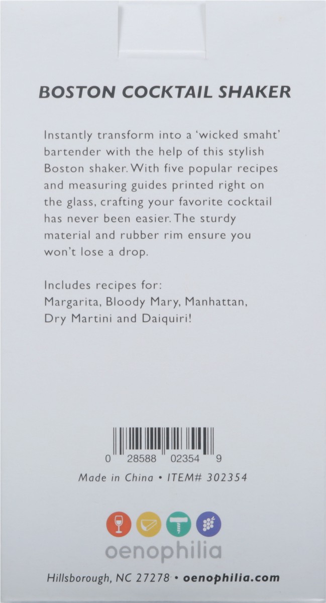 slide 2 of 11, Oenophilia Bar Boston Cocktail Shaker 1 ea, 1 ct