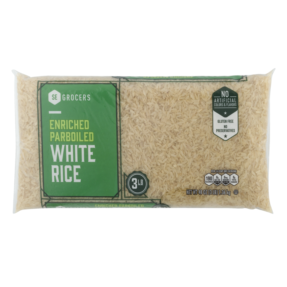 slide 1 of 1, SE Grocers Parboiled Rice SE Grocers Parboiled Ric, 3 lb
